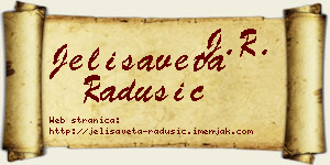 Jelisaveta Radušić vizit kartica
